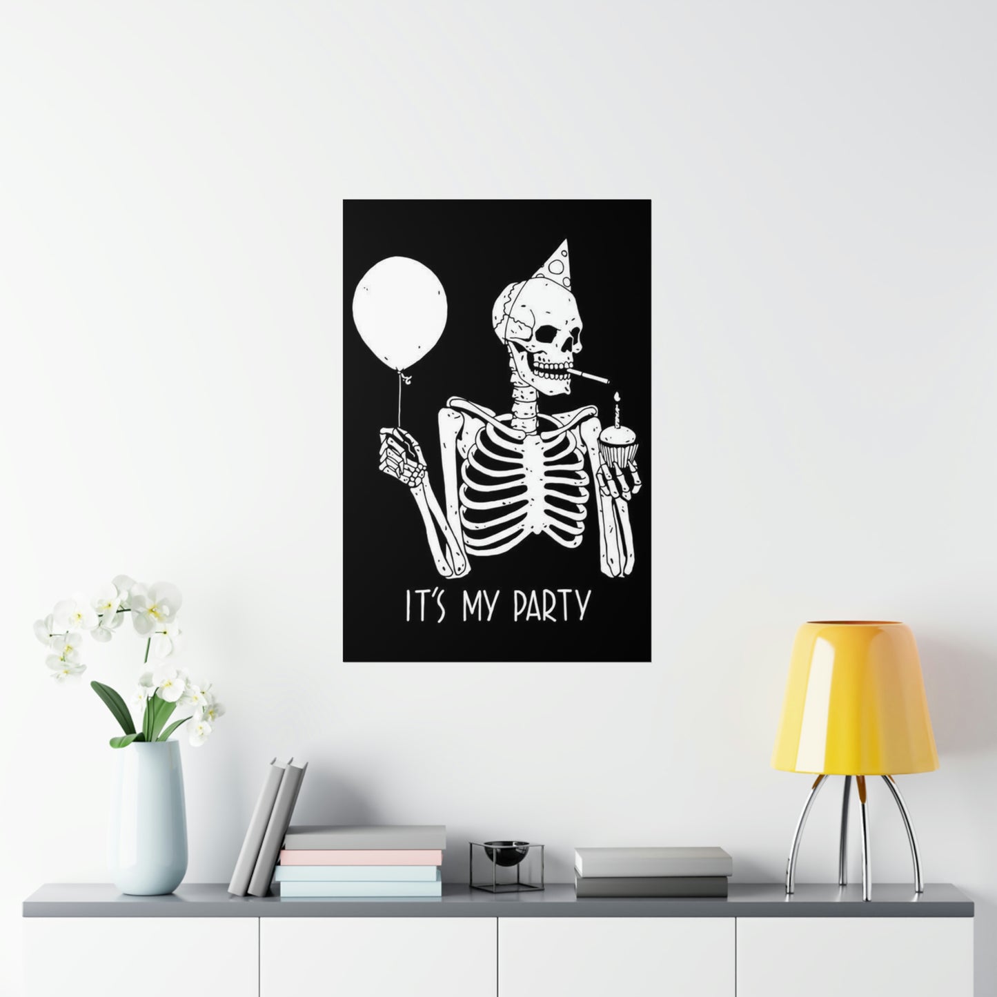 It's My Party - Skeleton Poster
