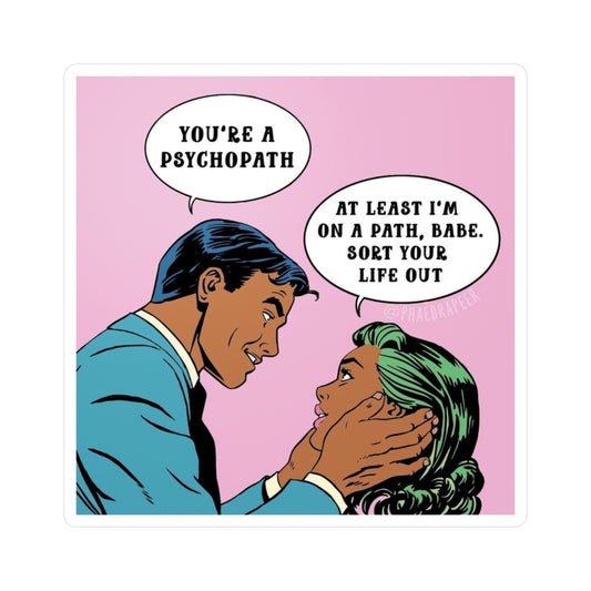 Psychopath Vintage Romance Sticker
